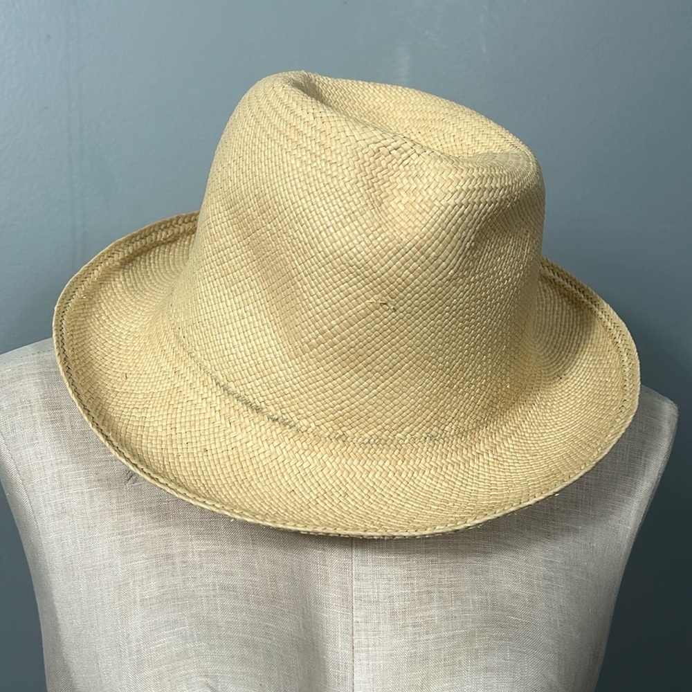 J. Crew Cream Straw Hat 2” brim
